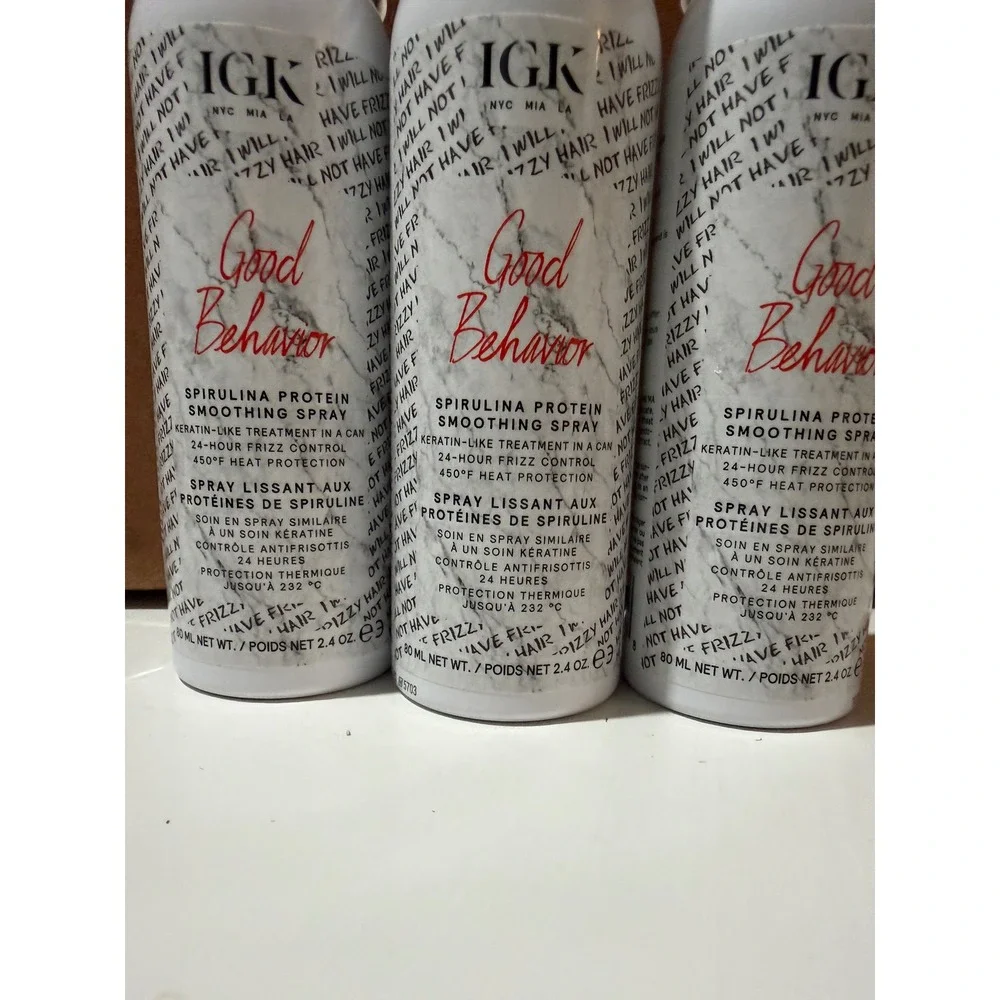 IGK Good Behavior Smoothing Spray Hair care Spirulina Protein Heat Protectant‎